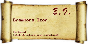 Brambora Izor névjegykártya